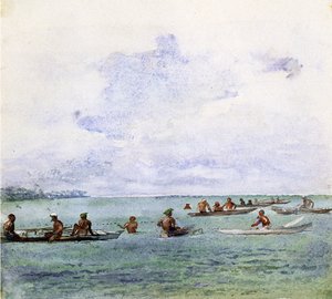 A Fishing Party, Samoa, 1890